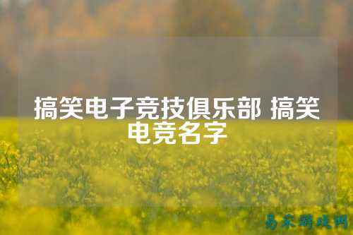 搞笑电子竞技俱乐部 搞笑电竞名字