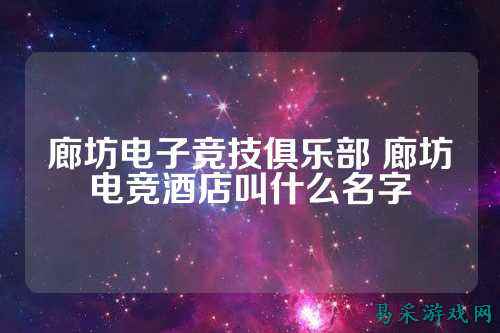 廊坊电子竞技俱乐部 廊坊电竞酒店叫什么名字