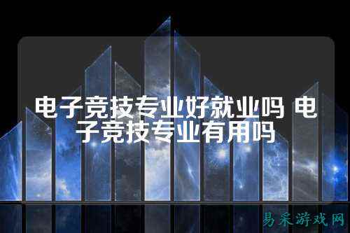 电子竞技专业好就业吗 电子竞技专业有用吗