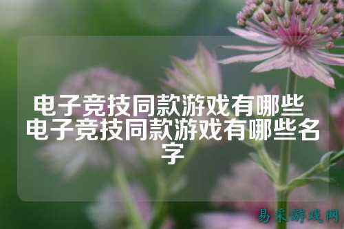 电子竞技同款游戏有哪些 电子竞技同款游戏有哪些名字