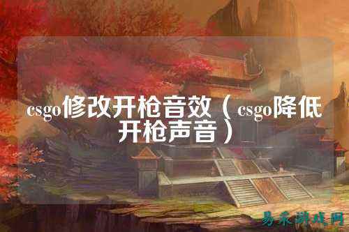 csgo修改开枪音效(csgo降低开枪声音)