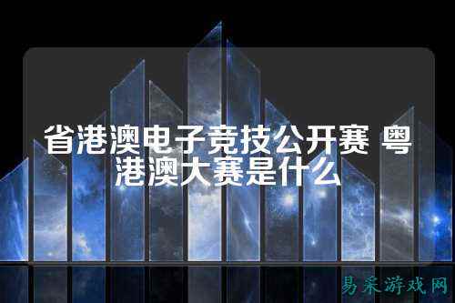 省港澳电子竞技公开赛 粤港澳大赛是什么