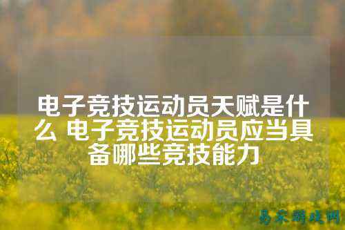 电子竞技运动员天赋是什么 电子竞技运动员应当具备哪些竞技能力