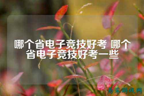 哪个省电子竞技好考 哪个省电子竞技好考一些
