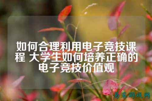 如何合理利用电子竞技课程 大学生如何培养正确的电子竞技价值观
