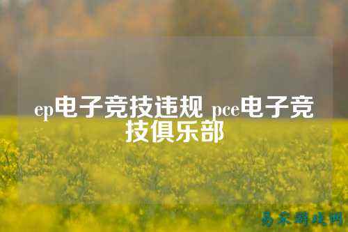 ep电子竞技违规 pce电子竞技俱乐部