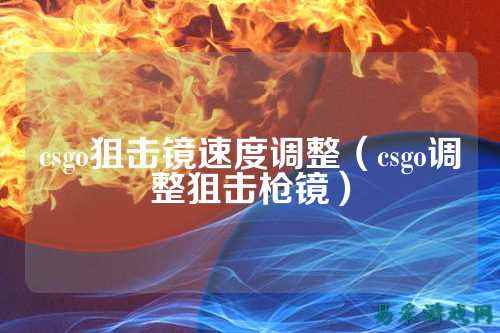 csgo狙击镜速度调整(csgo调整狙击枪镜)
