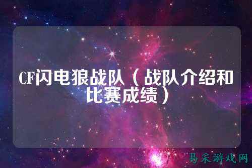 CF闪电狼战队(战队介绍和比赛成绩)