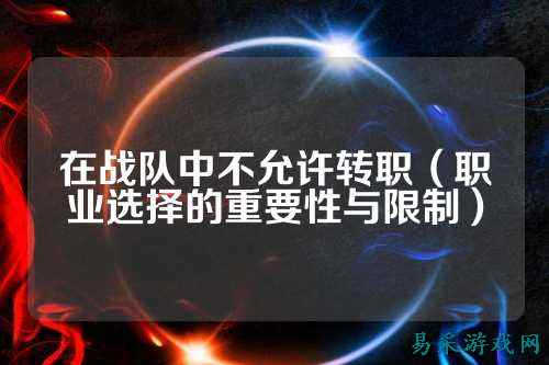 在战队中不允许转职（职业选择的重要性与限制）
