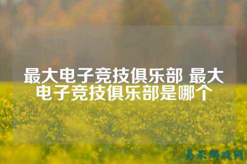 最大电子竞技俱乐部 最大电子竞技俱乐部是哪个