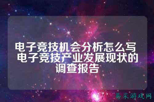 电子竞技机会分析怎么写 电子竞技产业发展现状的调查报告