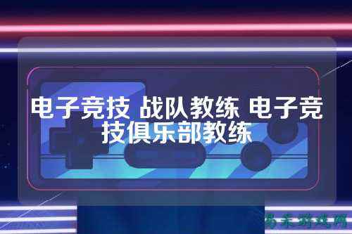 电子竞技 战队教练 电子竞技俱乐部教练