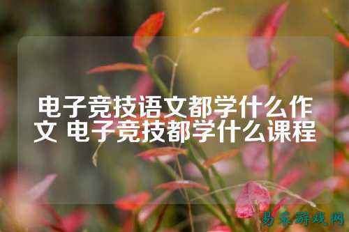 电子竞技语文都学什么作文 电子竞技都学什么课程