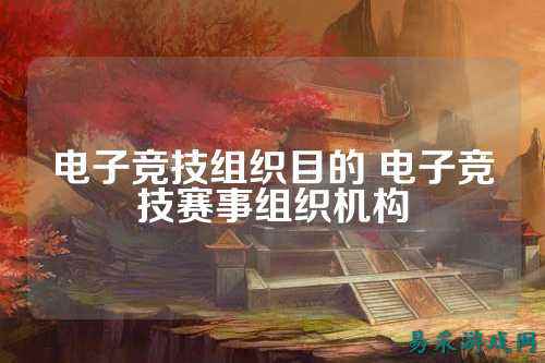 电子竞技组织目的 电子竞技赛事组织机构
