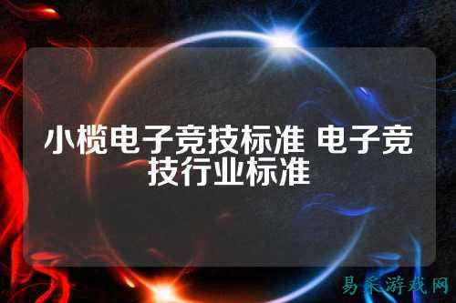 小榄电子竞技标准 电子竞技行业标准