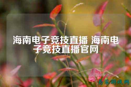海南电子竞技直播 海南电子竞技直播官网