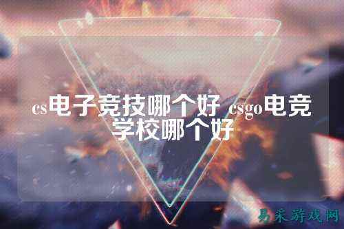 cs电子竞技哪个好 csgo电竞学校哪个好