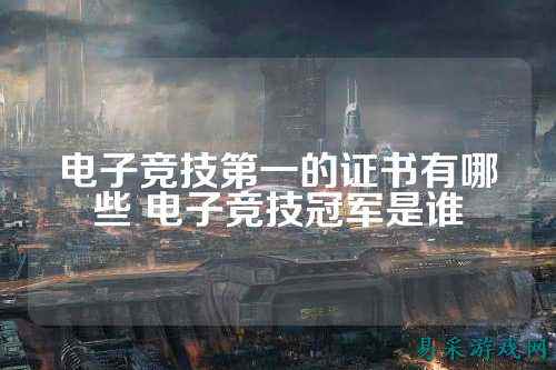 电子竞技第一的证书有哪些 电子竞技冠军是谁