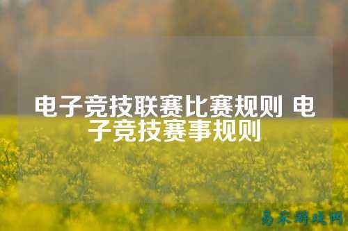 电子竞技联赛比赛规则 电子竞技赛事规则
