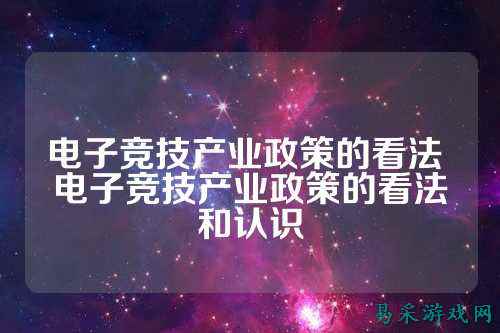 电子竞技产业政策的看法 电子竞技产业政策的看法和认识