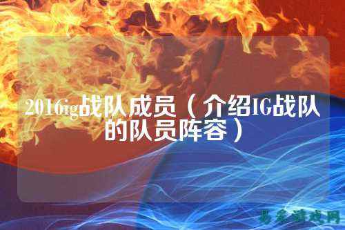 2016ig战队成员（介绍IG战队的队员阵容）