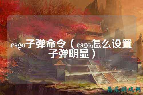 csgo子弹命令（csgo怎么设置子弹明显）