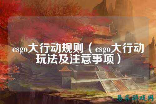 csgo大行动规则（csgo大行动玩法及注意事项）