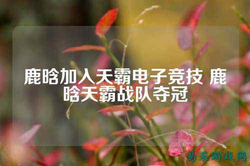 鹿晗加入天霸电子竞技 鹿晗天霸战队夺冠