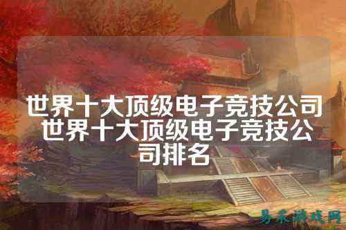 世界十大顶级电子竞技公司 世界十大顶级电子竞技公司排名