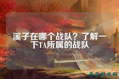 溪子在哪个战队？了解一下TA所属的战队