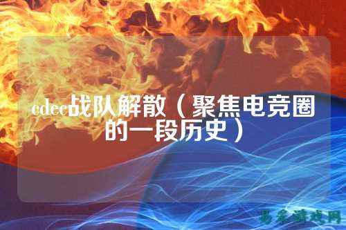cdec战队解散(聚焦电竞圈的一段历史)