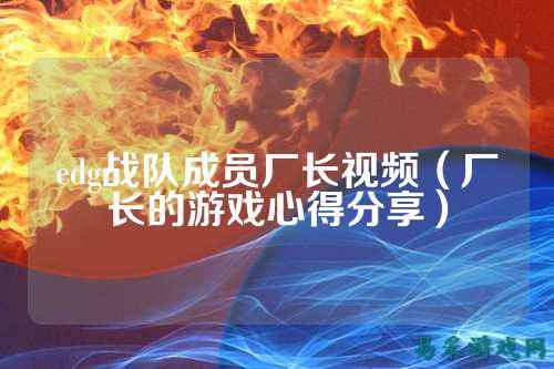 edg战队成员厂长视频(厂长的游戏心得分享)