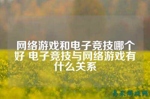 网络游戏和电子竞技哪个好 电子竞技与网络游戏有什么关系
