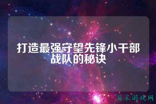 打造最强守望先锋小干部战队的秘诀