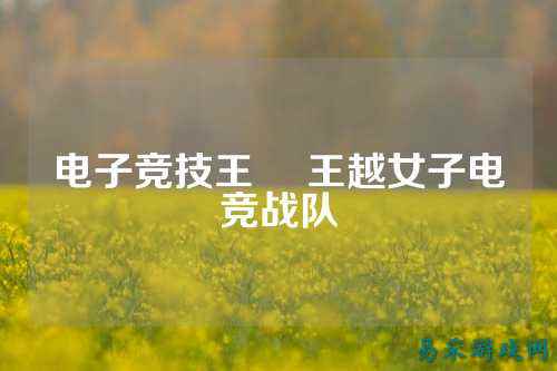 电子竞技王玥 王越女子电竞战队