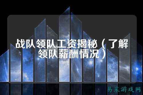 战队领队工资揭秘(了解领队薪酬情况)