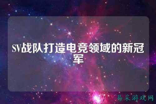 SV战队打造电竞领域的新冠军