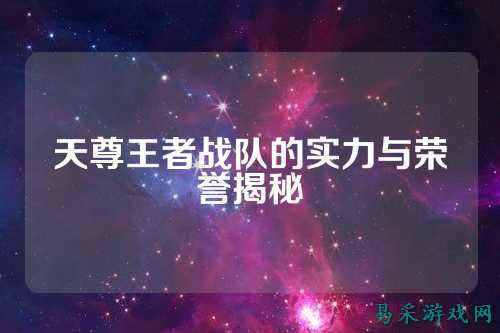 天尊王者战队的实力与荣誉揭秘