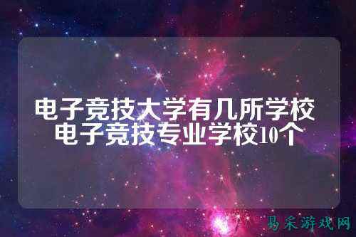 电子竞技大学有几所学校 电子竞技专业学校10个