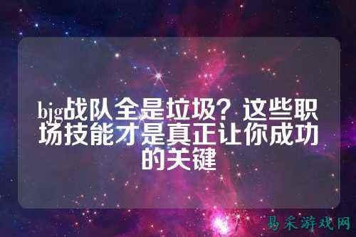 bjg战队全是垃圾？这些职场技能才是真正让你成功的关键
