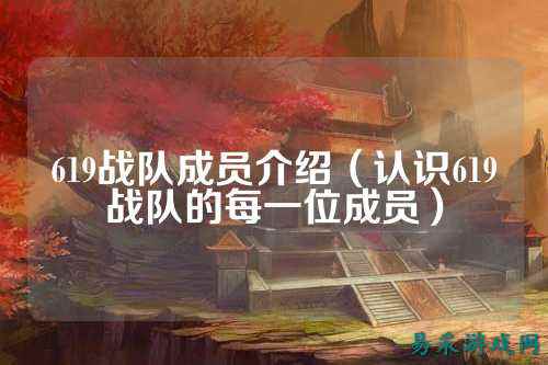 619战队成员介绍（认识619战队的每一位成员）