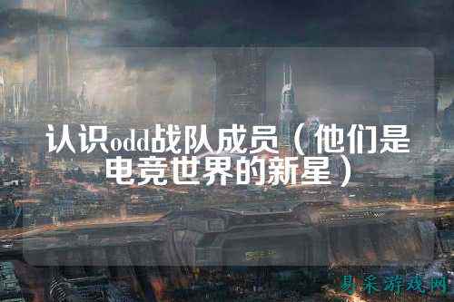 认识odd战队成员(他们是电竞世界的新星)
