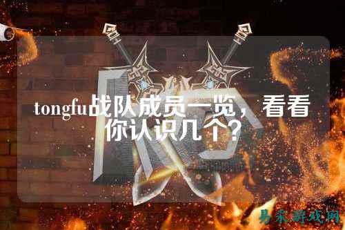 tongfu战队成员一览,看看你认识几个?