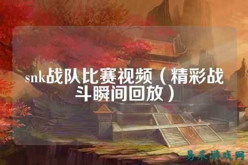 snk战队比赛视频（精彩战斗瞬间回放）