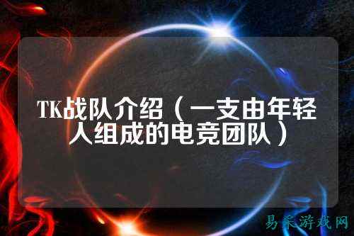 TK战队介绍（一支由年轻人组成的电竞团队）
