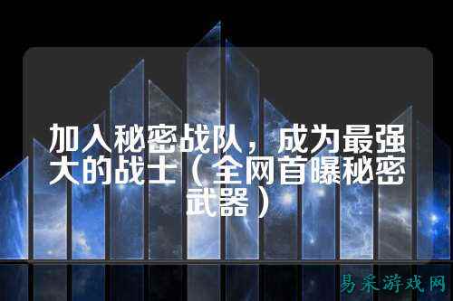 加入秘密战队，成为最强大的战士（全网首曝秘密武器）