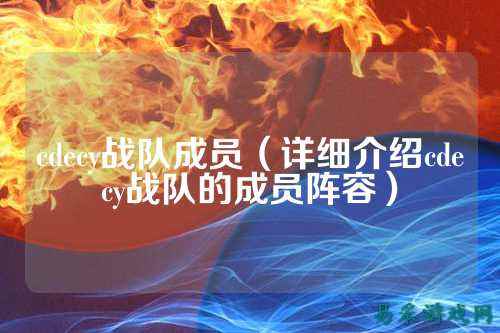 cdecy战队成员（详细介绍cdecy战队的成员阵容）