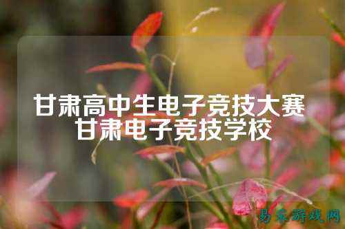 甘肃高中生电子竞技大赛 甘肃电子竞技学校
