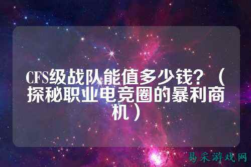 CFS级战队能值多少钱？（探秘职业电竞圈的暴利商机）
