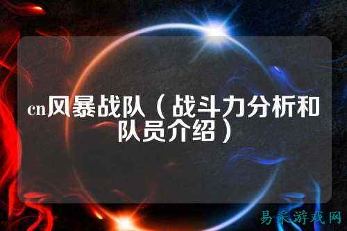 cn风暴战队（战斗力分析和队员介绍）